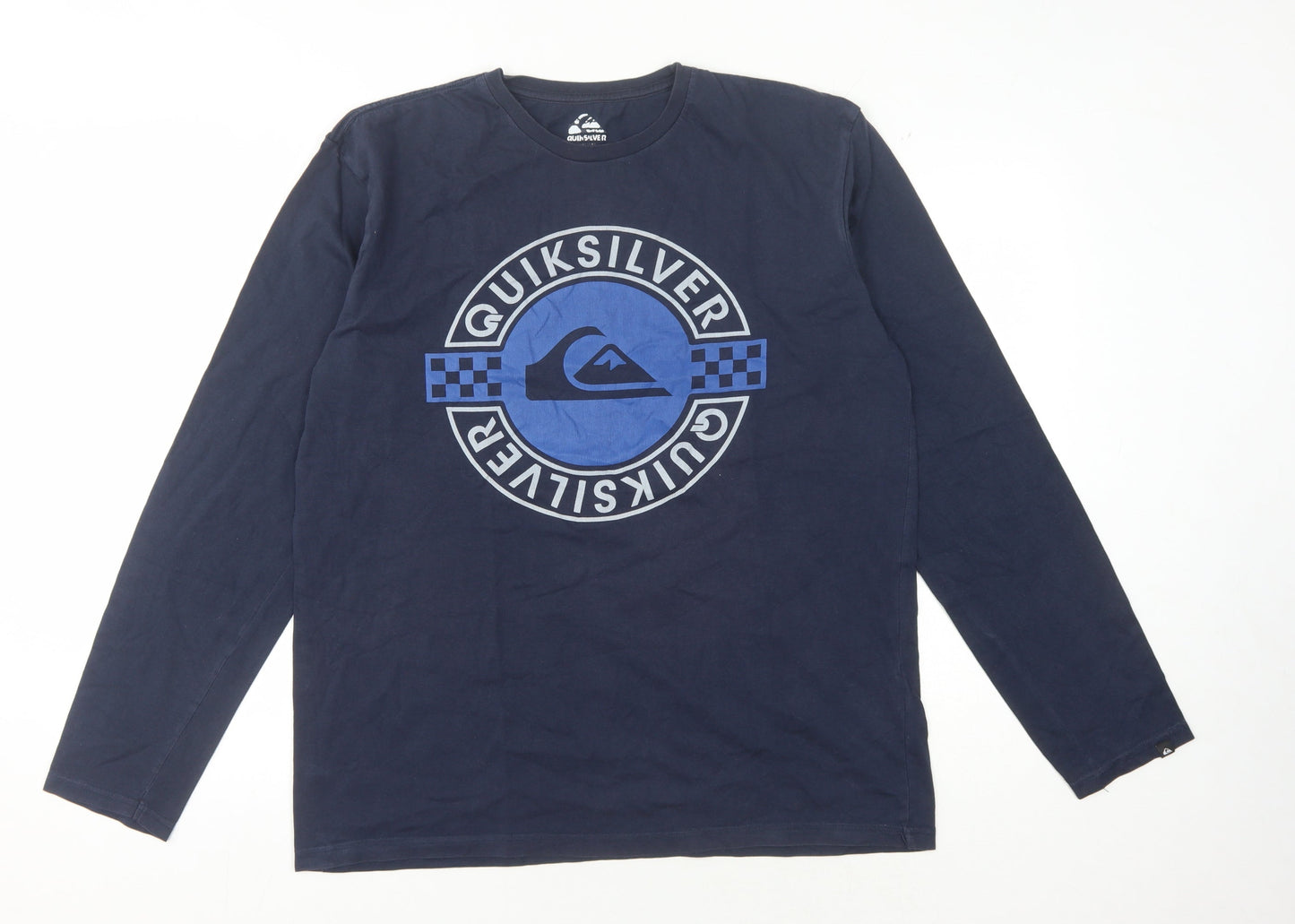 Quiksilver Men's Blue Long Sleeve Graphic Tee