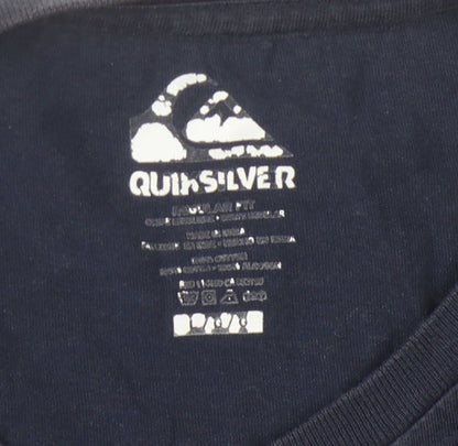 Quiksilver Men's Blue Long Sleeve Graphic Tee