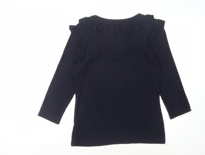 Womens UK Size 12 Betty Jackson Black Basic Blouse