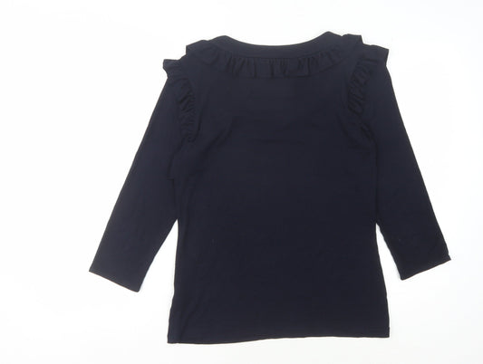 Womens UK Size 12 Betty Jackson Black Basic Blouse