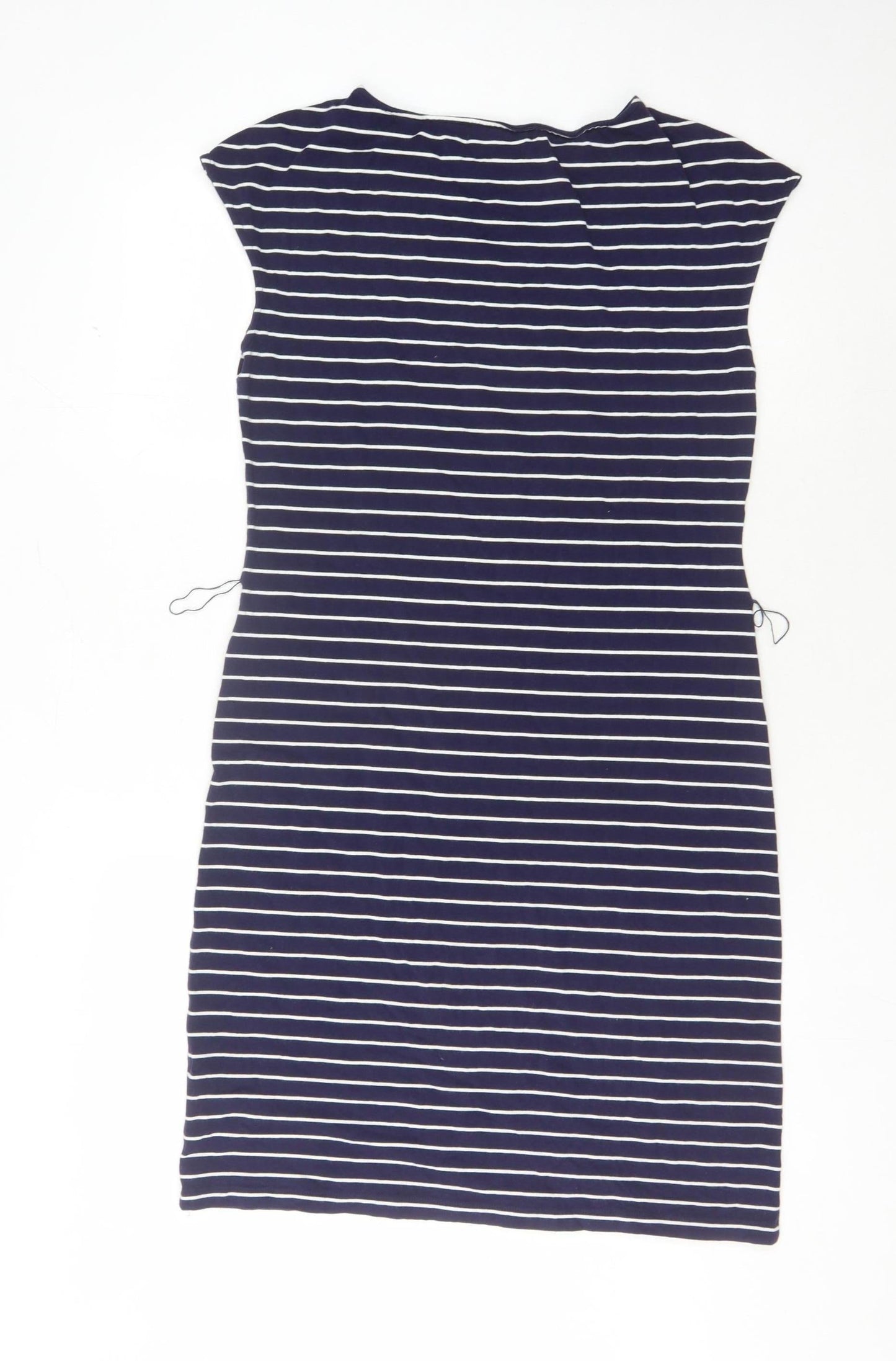 Ralph Lauren Women's Blue Striped Shift Dress Size S