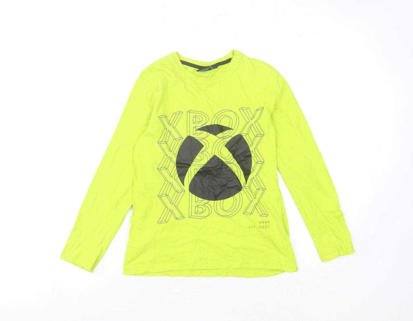 Xbox Boys Green Long Sleeve Graphic T-Shirt 9-10 Years