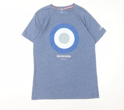 Lambretta Men's Blue Medium Graphic Print T-Shirt