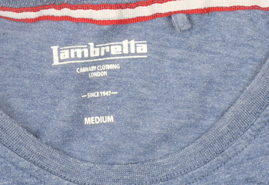Lambretta Men's Blue Medium Graphic Print T-Shirt