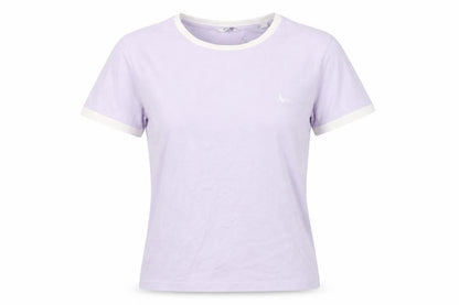 Womens UK Size 8 Jack Wills Purple Ringer T-Shirt
