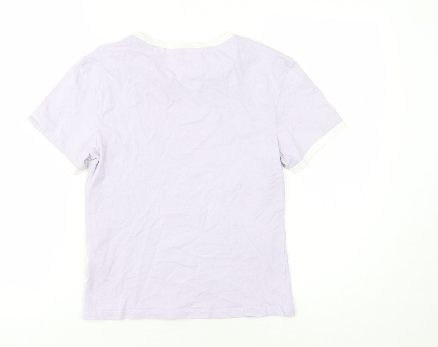 Jack Wills Women's Purple Ringer T-Shirt Size 8