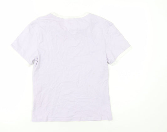 Jack Wills Women's Purple Ringer T-Shirt Size 8