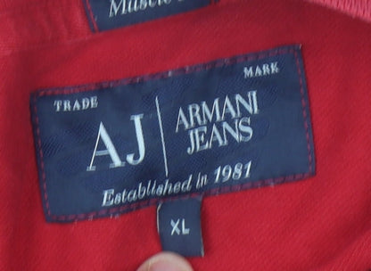 Armani Jeans Men's Red XL Polo Shirt