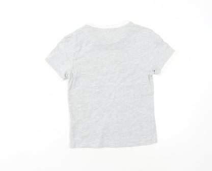 Jack Wills Women's Grey Crew Neck T-Shirt Size 4