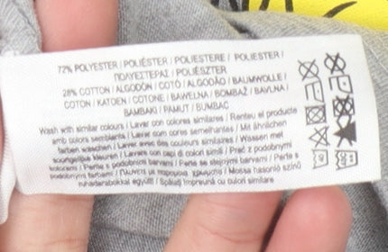 The Simpsons Men's Grey M T-Shirt, Crew Neck, Graphic Print