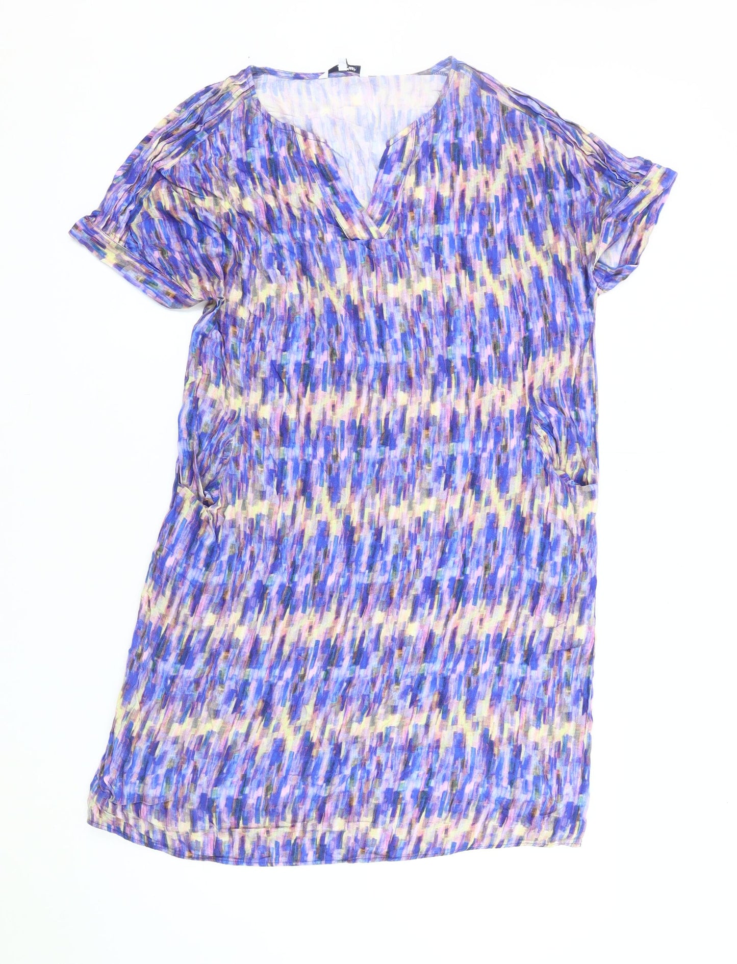 Dash Women's Multicoloured V-Neck Dress Size 12