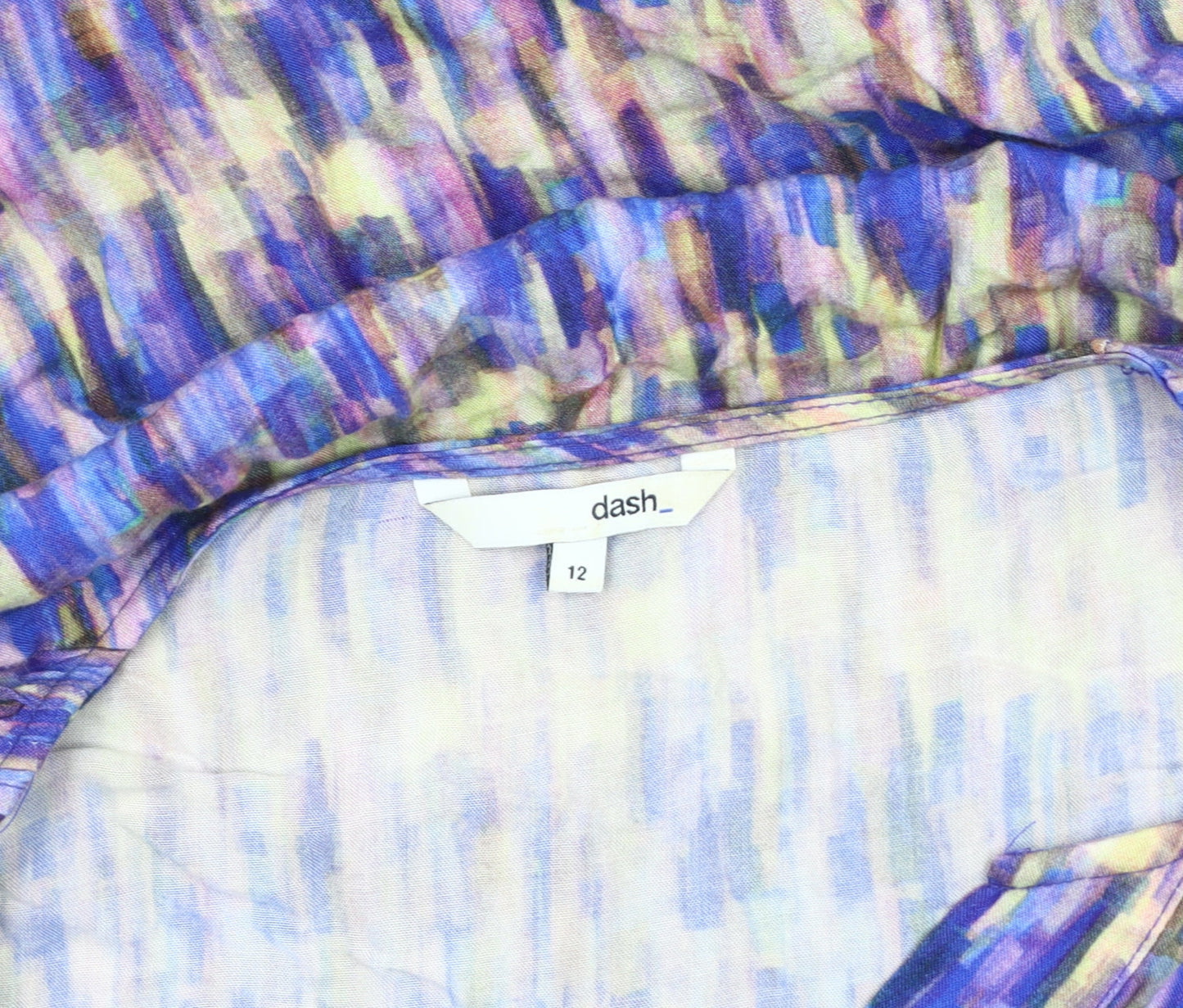 Dash Women's Multicoloured V-Neck Dress Size 12