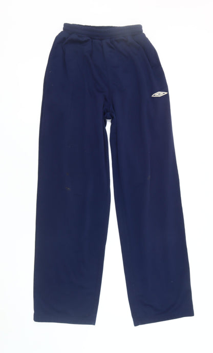 Umbro Men's Blue Track Pants - Size S, Gym & Training