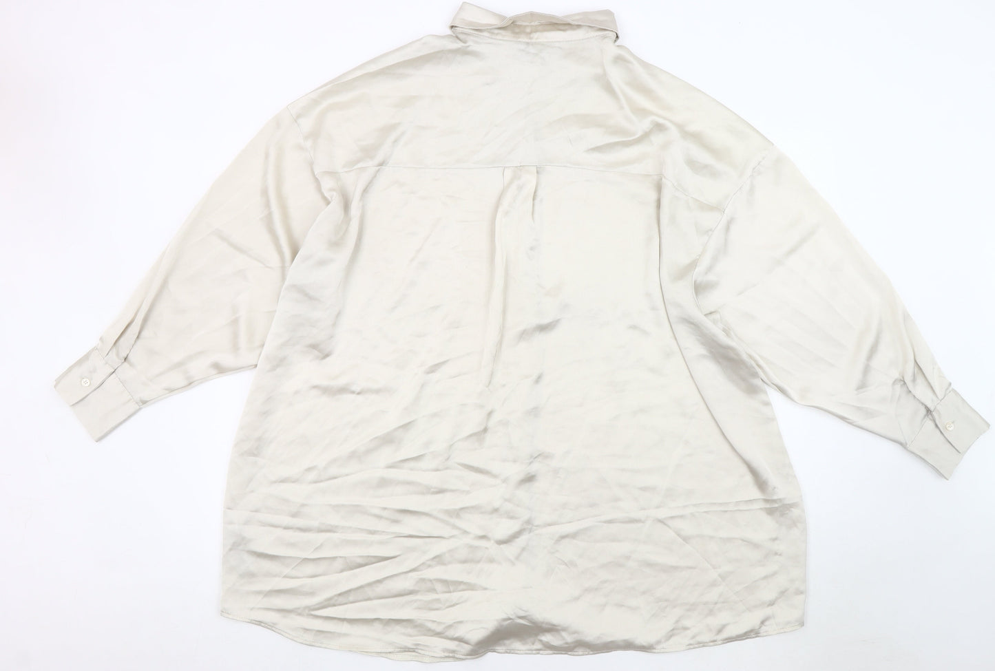 Womens UK Size 16 ASOS DESIGN Ivory Basic Button-Up