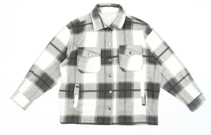 Apricot Women's Grey Plaid Shacket - Size M