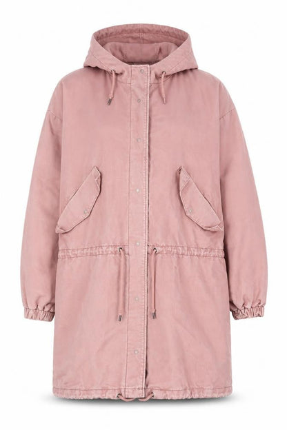 Womens UK Size XS Monki Pink Parka Coat
