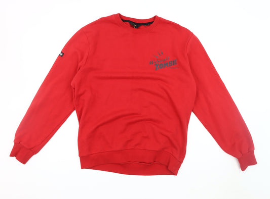 Superdry Men's XL Red Graphic Zombie Sweatshirt