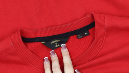 Superdry Men's XL Red Graphic Zombie Sweatshirt