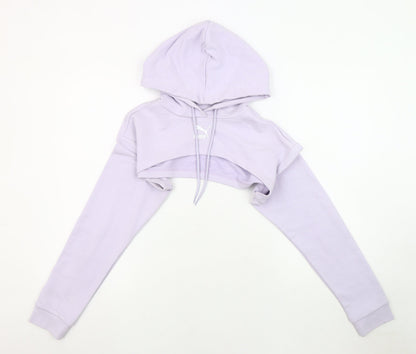 Puma Women's Purple Crop Hoodie XL
