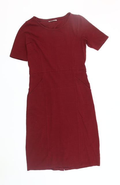 WoolOvers Women's Red Half Sleeve Dress
