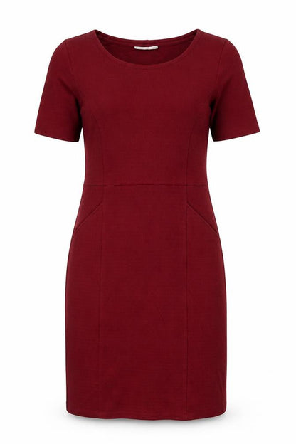 WoolOvers Women's Red Half Sleeve Dress