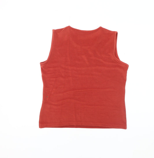 Womens UK Size M Eastex Red Basic Tank