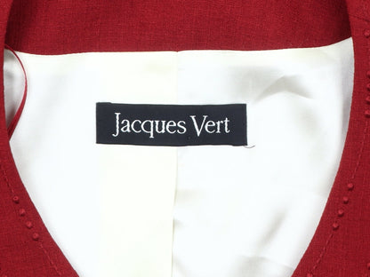 Jacques Vert Women's Red Blazer, Size 10, 3/4 Sleeve, Short
