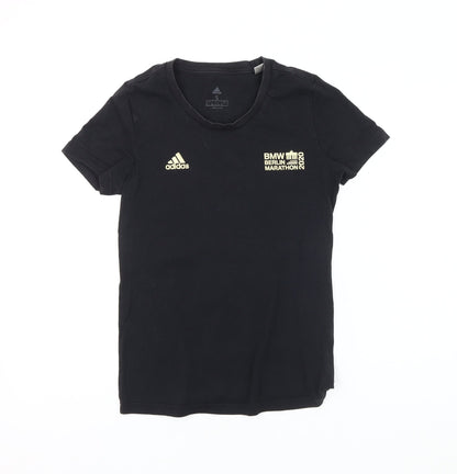 Unisex Adults UK Size S adidas Black Basic T-Shirt