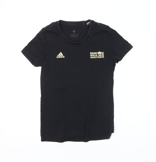 Unisex Adults UK Size S adidas Black Basic T-Shirt