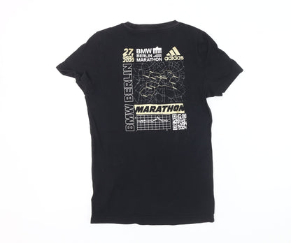 Unisex Adults UK Size S adidas Black Basic T-Shirt