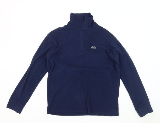 Trespass Men's Blue S Fleece Sweatshirt, Long Sleeve, 1/4 Zip