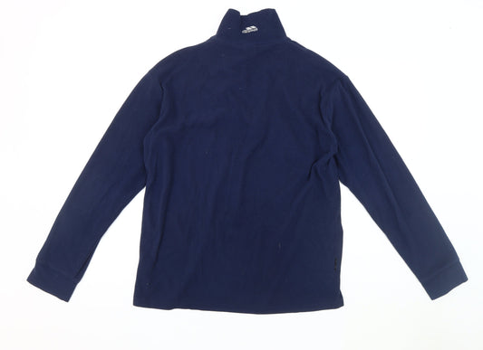Trespass Men's Blue S Fleece Sweatshirt, Long Sleeve, 1/4 Zip