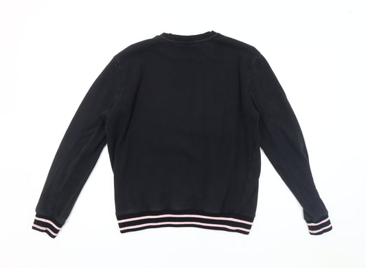 Fila Women's Black Logo Sweatshirt, Size M, Pullover