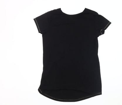 Womens UK Size M Game Of Thrones Black Basic T-Shirt
