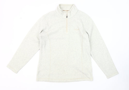 Regatta Women's Grey Striped Pullover Sweatshirt - Size 12