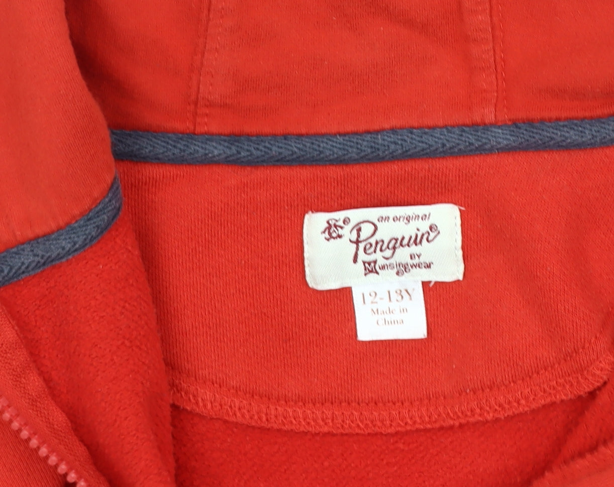 Penguin Boys Red Hoodie Jacket 12-13 Years
