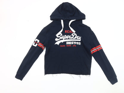 Superdry Women's Blue Pullover Hoodie, Size S, Casual Comfort