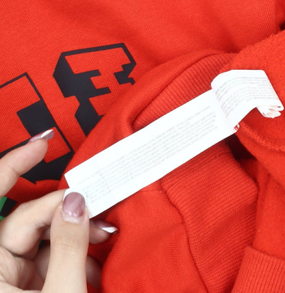 Minecraft Boys Red Hoodie 10-11 Yrs Graphic Adventure Mode