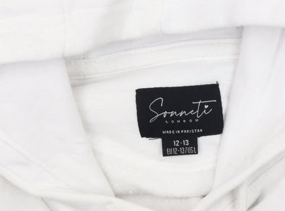Sonneti Girls White Pullover Hoodie 12-13 Years