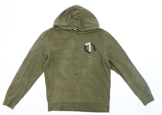 Mens UK Size S JACK & JONES Green Pullover Hoodie