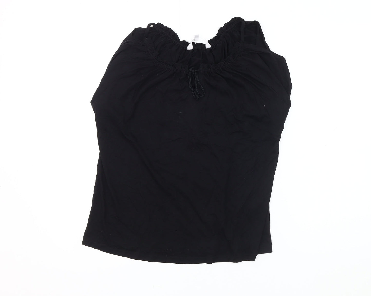 Womens UK Size 12 Red Herring Black Basic Blouse