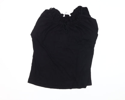 Womens UK Size 12 Red Herring Black Basic Blouse
