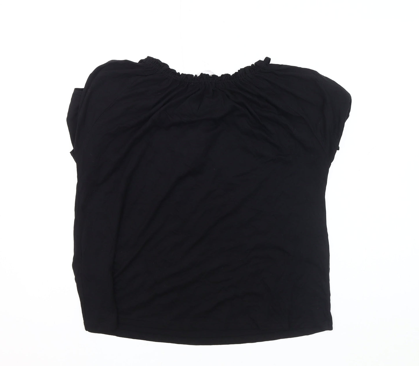 Womens UK Size 12 Red Herring Black Basic Blouse