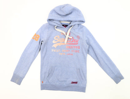 Superdry Women's Blue Hoodie S - Casual Pullover Sweatshirt