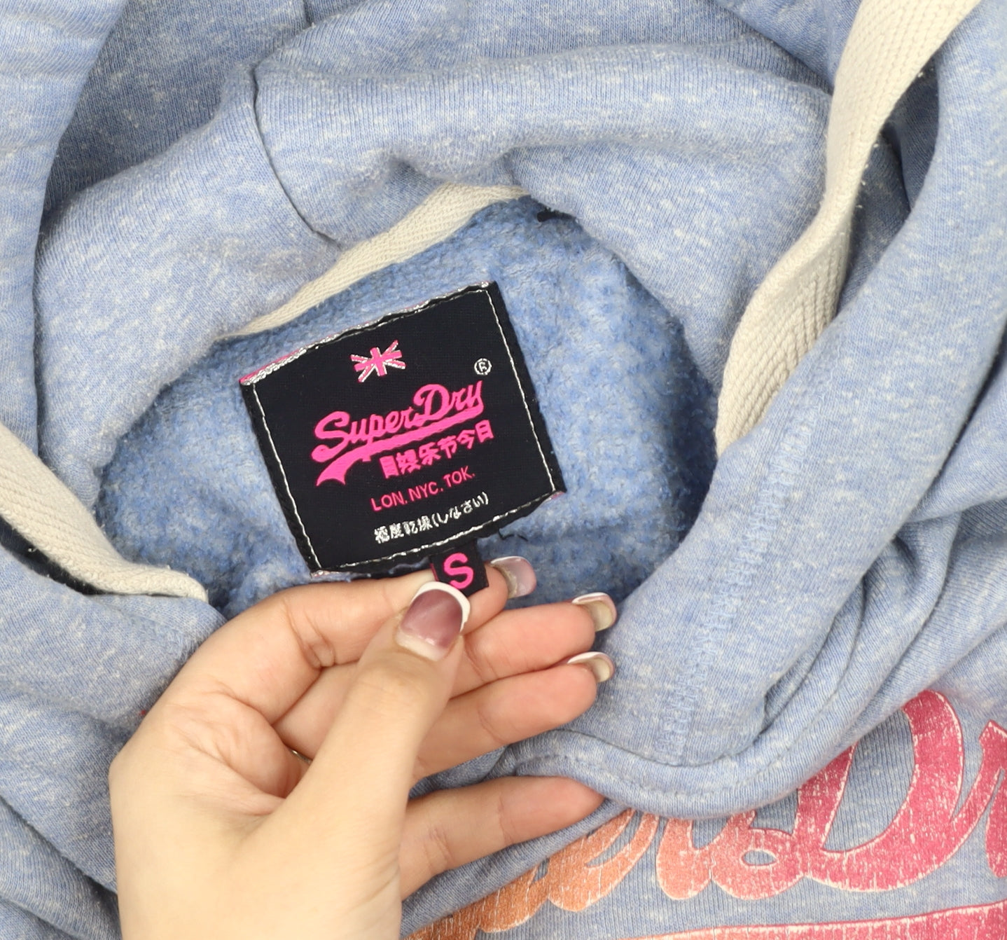 Superdry Women's Blue Hoodie S - Casual Pullover Sweatshirt