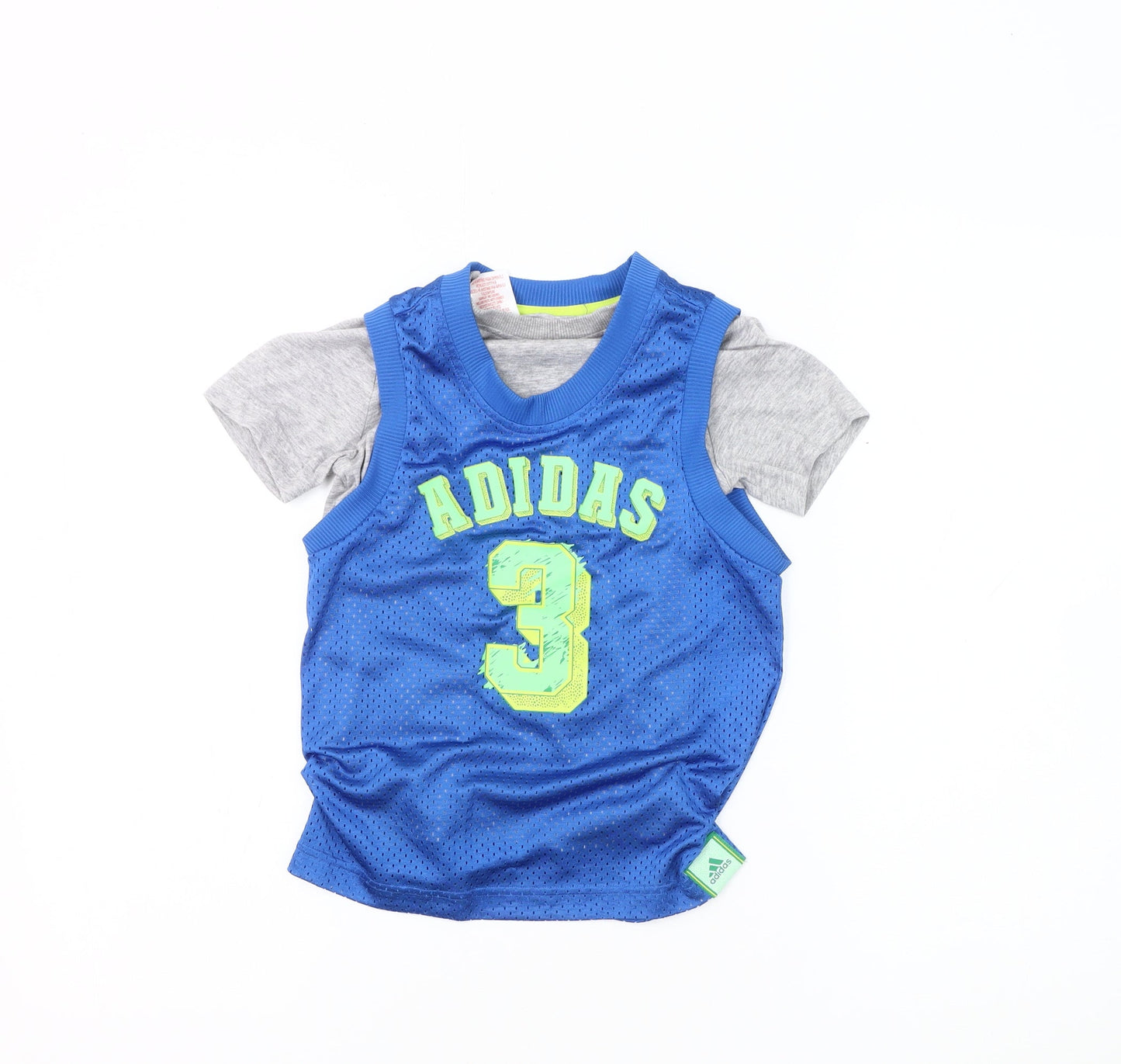 Adidas Boys Blue Tank Top Jersey 5-6 Years