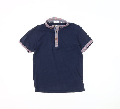 J Jeans Boys Blue Polo Shirt, Size 9-10, Button-Up, Cotton