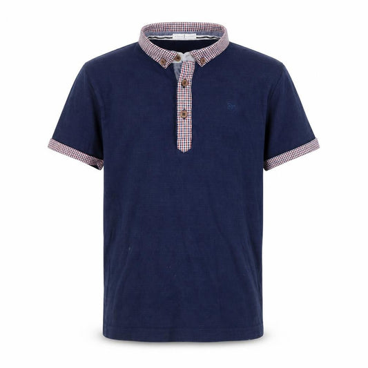 J Jeans Boys Blue Polo Shirt, Size 9-10, Button-Up, Cotton