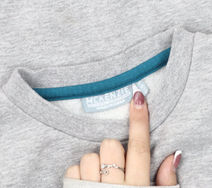 McKenzie Boys Grey Sweatshirt 6 Years Pullover Logo Jersey