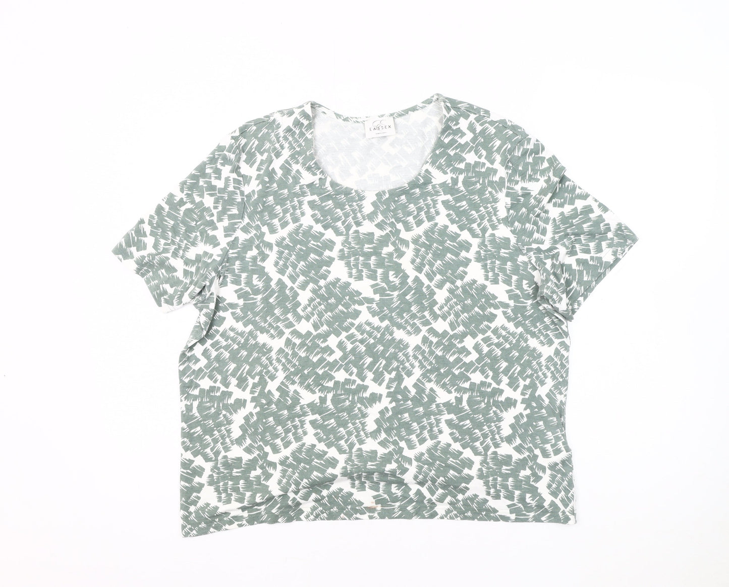 Womens UK Size 16 Eastex Green Basic T-Shirt